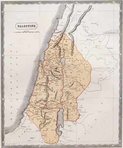 Palestine 1863 map